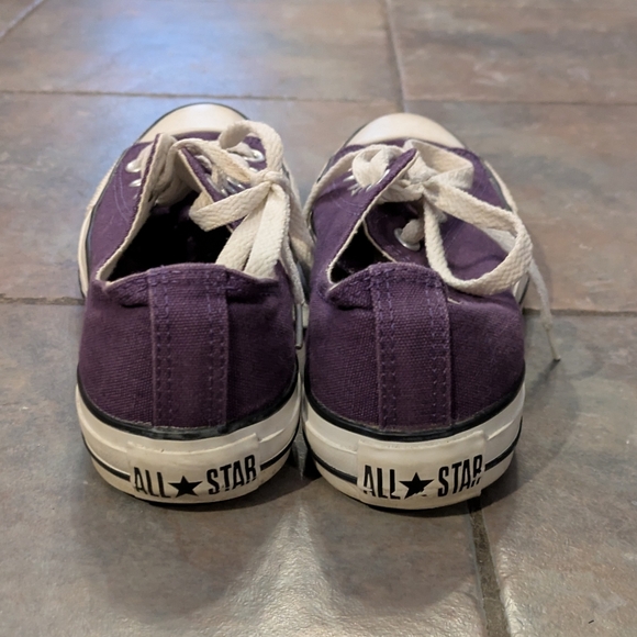 Eggplant Converse All Star Low Stop Chuck Taylors - Picture 4 of 7